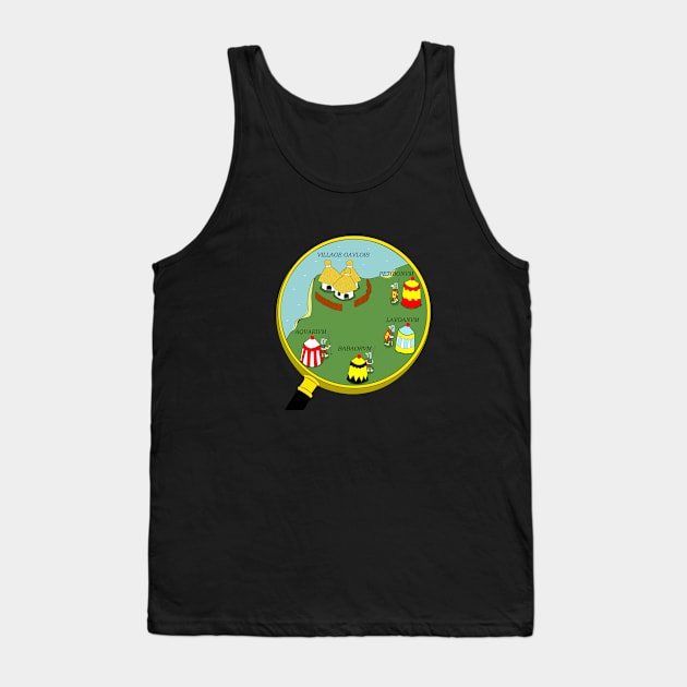 asterix and obelix magnifying glass + name Tank Top by Stinos